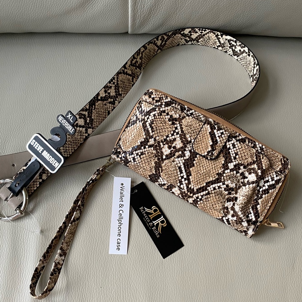 STEVE MADDEN belt and wallet
